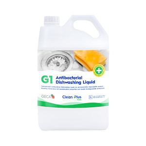 Clean Plus Antibacterial Dishwashing Liquid, 5L Bottle, GECA Certified, Each Each