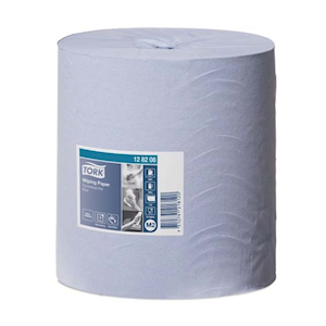 Tork Wiping Paper Centrefeed Roll, M2 System, Biodegradable, 1-Ply, 19cm x 300m, Blue, 6 Rolls/Carton Carton
