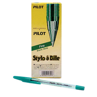 PILOT PENS BPS FINE GREEN 12/BOX Box