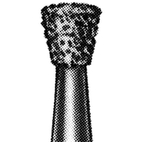 Ad 530 Diamond Burs, Inverted Cone, ISO 010524 #10, Friction Grip, Medium, Each Each