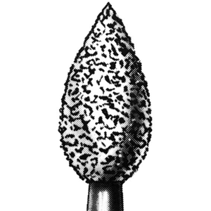 Livingstone Diamond Burs, Bud Football, ISO 257524 #16, Friction Grip, High Speed, Medium, Each