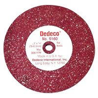 DEDECO LATHE WHL RED MED CRS 3X3/8 inch Each