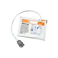Mindray Multifunction Defibrillation Electrode Pads, Adult, Non Sterile, Single Use, Non Sterile, 1.2m Cable, Each Each