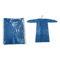 Galemed Isolation Gown with Tie, Full Back, AAMI Level 2, 45gsm, Nonwoven PP/PE, Medium, 1/Pack, 100/Carton Carton