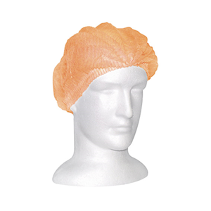 Livingstone Dispo Crimped Hairnet Cap 21 Inches, Double Elastic, Extra Thick 22GSM, Latex Free, HACCP Orange 250/Box, 4 Bxs or 1,000/Ctn