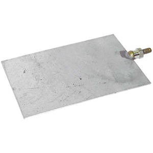 Zinc Plate 75X25X1.5mm W/Clips Each