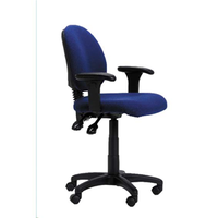 CHAIR OFFICE WITH ARMS SML BACK NAVY BLUE EACH Each