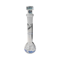 Volumetric Flask, 10ml, Class A, with Glass Stopper, Borosilicate Glass, Made in Europe, Each Each