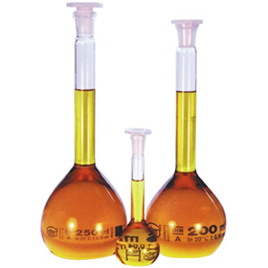 Volumetric Flask, 50ml, Class A, with Plastic Stopper, Borosilicate Glass, Made in Europe, Each Each