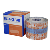 Fix-A-Clear Transparent Adhesive Waterproof Tape Dressing, 5cm x 10 Metres, Low Allergy, Each Box