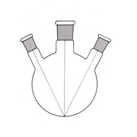 Flask, Round Bottom, 1000ml, Three Neck, 24/29 Socket 19/26 Side Sockets, Borosilicate Glass, Australian, Each Each