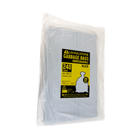 Livingstone Garbage Bag Bin Liner, 240 Litres, 115 x 145cm, 20um, Heavy Duty, Biodegradable, HDPE, Star Seal, Black, 25/Pack Pack