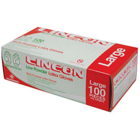 Out of Date Lincon Biodegradable Latex Exam Gloves, ASTM, Low Powder, Large, 100/Box, Original Unopened, Price Discounted, Limited Stock Box