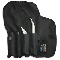 Gowllands Laryngoscope Set, Mac 3 Blades, 2.5V Handle with Fibre Optic Bulb, with Pouch, Made in UK Each