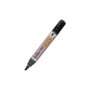 Artline 190 Permanent Marker, 5mm, Chisel Point, Black, 12/Box Box
