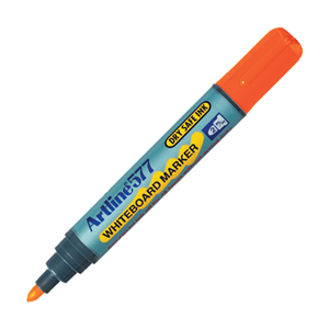 Artline 577 Whiteboard Marker, Bullet Point, 2mm, Orange, Each Loose