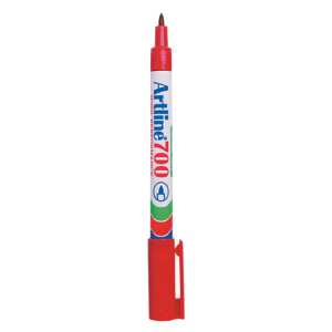 Artline 700 Permanent Marker, Bullet Point, 0.7mm, Red, Each Loose