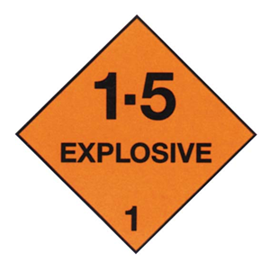 Sticker Class1 'Explosive 1.5' Paper, 50x50mm, 250/Roll Roll