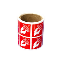 Safety Sticker, Flammable Liquid, Class 3, 25 x 25mm, 250/Roll Roll