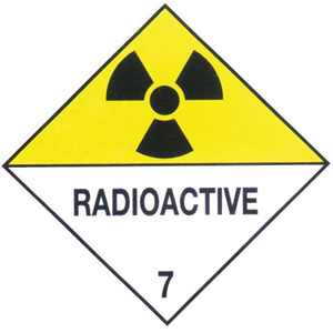 Sticker Class7 'Radioactive' Paper, 50X50mm, 250/Roll Roll