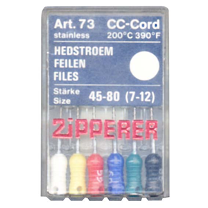 H-Files, 21mm, Art 73, No. 10, Stainless Steel, Colour-Coded, 6/Pack Pack