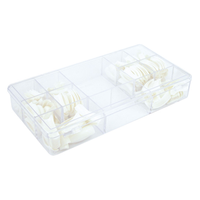 Curved Cut Out Tips in Divided Tray, Each Each