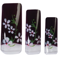 HAWLEY TIPS AIR BRUSHED DEEP PLUM WITH FLOWERS - 70/PK Pack