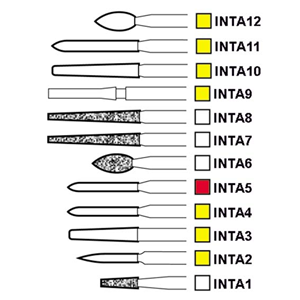 Intensiv A1 Berner Diamond Burs, #14, Friction Grip, Medium, Each Each