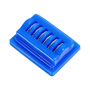LIGACLIP Extra Ligating Clips, 3mm Clip Aperture, 6 Titanium Clips, Small, Blue, 36 Pieces/Box