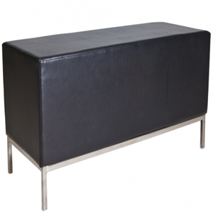 Joiken Black Ottoman, Waiting Chair, 1100mm x 420mm x 450mm (LWH) Each