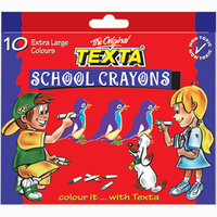 TEXTA SCHOOL EXTRA LRG CRAYON 10/PACK Pack