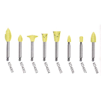 Kenda Composite Microfill Pre-Polishing, No. 4006, 3 x 7mm, Small Point, Right Angle, Yellow, 6/Pack Pack