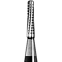 Jet 1971 Tungsten Carbide Burs, Fine, Cross Cut, Dome Taper Fissure, Friction Grip, 012, Each Each