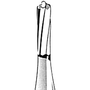 Jet 9572 Tungsten Carbide Burs, Straight Fissure, Dome Friction Grip, 010, Each Each
