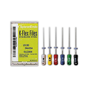 Kerr K-Flex Files, 21mm, No. 20, Stainless Steel, Colour-Coded, 6/Pack (15302)