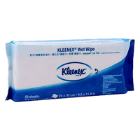 Kleenex Wet Wipe, Patient Wiping, 50 Sheets/Pack, 12 Packs/Carton Carton