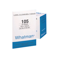Whatman Lens Cleaning Wiper Dry Tissue, 10 x 15cm 25 Sheets/Wallet, 25 Wallets/Pack WL