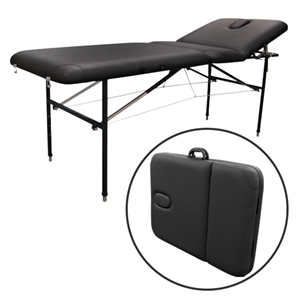 Livingstone Elite 635 Portable Massage Table, Black, 186 x 66 x 79cm, 200kg Capacity, Foldable in Half, Each Each