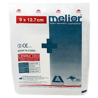 Melior Combine Dressing Pad, 9 x 12.7 cm, Nonwoven, Cotton Filled, Sterile, Single Pack Loose Each