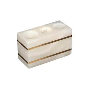 Marble Toothbrush Holder, 13.5(L) x 6(W) x 8(H) cm, White Gold, Each