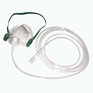 Oxygen Mask, Multi Vent with Oxygen Tube or Tubing, Adult, Each