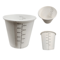 Livingstone Paper Medicine Medication Measure and Pill Cup, 50mL Internal and External Graduation, Biodegradable, Each