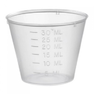 Measure Medicine 30ml Autoplas, 100/Pack Pack