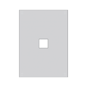 Drape with Square Aperture & Adhesive Corner Tabs, Clear, PE, 78cm x 108cm, Sterile, 100 Pieces/Carton