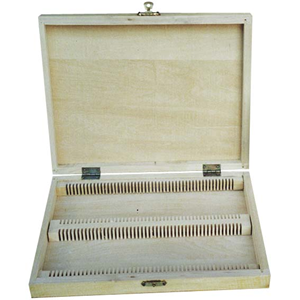 Livingstone Microslide Biodegradable Wooden Case, Holds 100 Slides, Hinged, Each