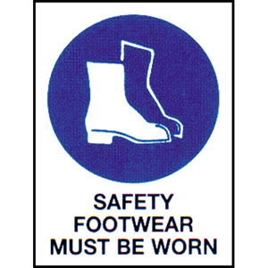 Safety Sign "Foot Protection", 450 x 600mm, Metal, Each Each