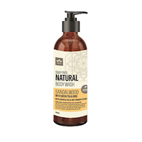 Nelum Body Wash 500ml, Natural Sandalwood, Rose & Green Tea, Antioxidant, Aromatherapeutic Floral Cleanser, Each