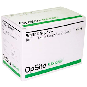 Out of Date, Opsite Flexigrid 6 x 7 cm, 100/Box , Original Unopened Condition, Price Discounted, While Stocks last Box