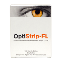 OptiMed OptiStrip-FL Fluoresceine Sodium Ophthalmic Strips, Sterile, 100/Box Box