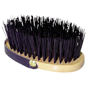 Pet Oval Brush with Handstrap, Firm Bristles, Black, 3.5 cm, Each Each